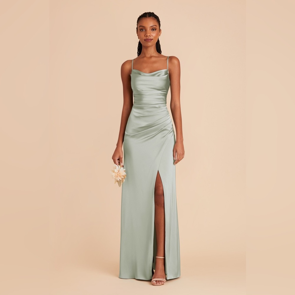 Birdy Grey Sage Maxi Dress Matte Satin
